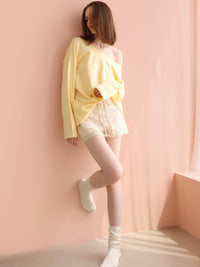 floral lace shorts