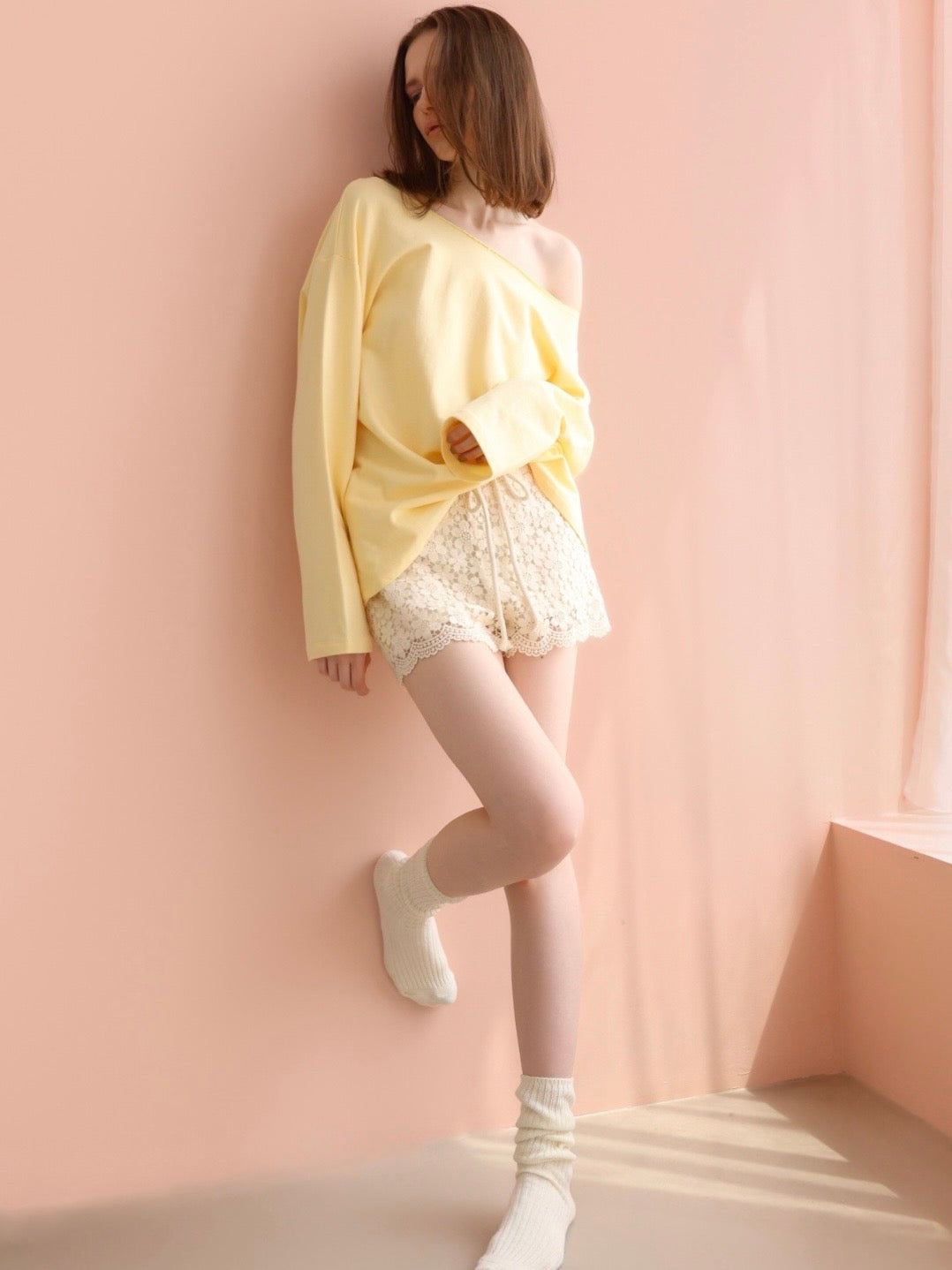 floral lace shorts