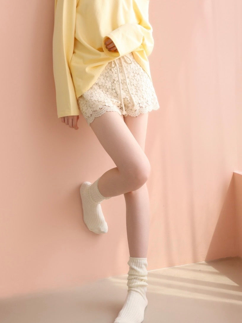 floral lace shorts