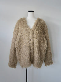 [ SAMPLE SALE ] wool shaggy cardigan