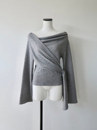 【SAMPLE SALE / miies miim】off shoulder drape tops