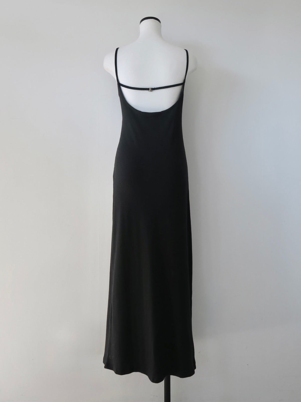 BACK OPEN RIB CAMI DRESS