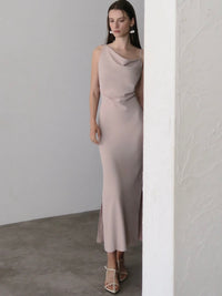 【célon】asymmetry drape cami dress