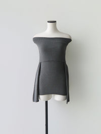 wool off shoulder knit