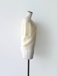 wool mohair short sleeve knit