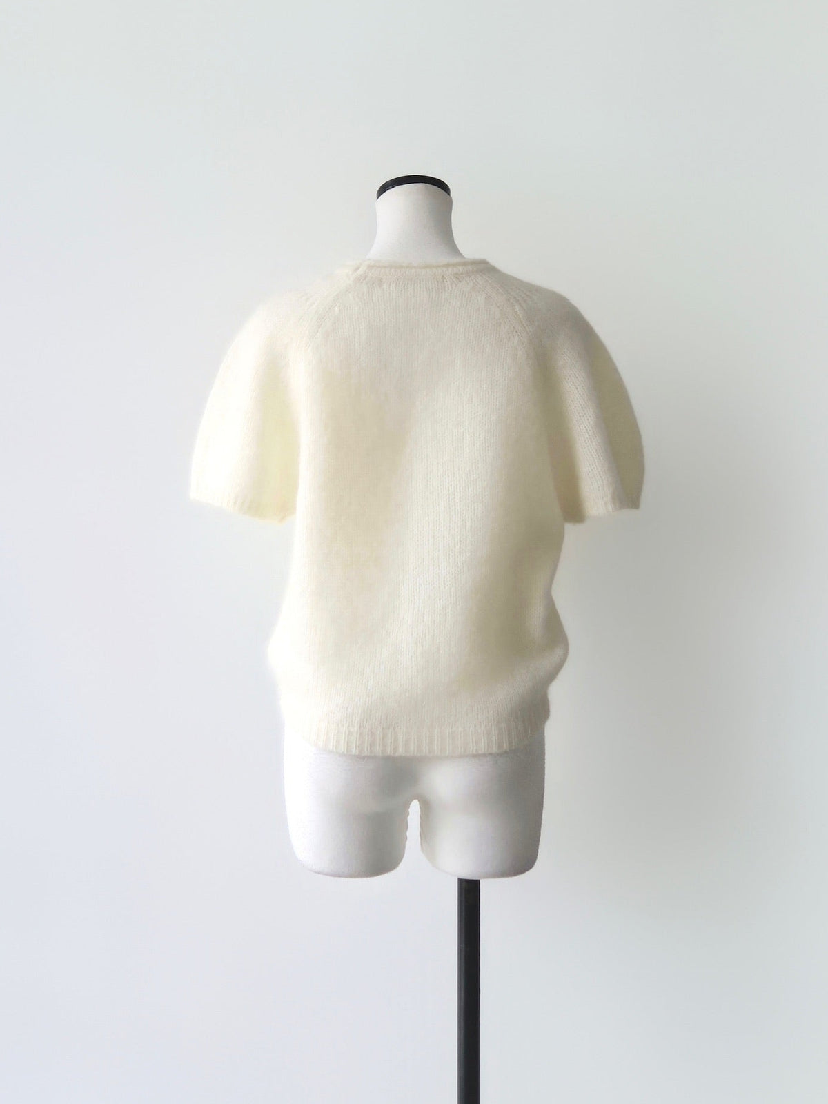 wool mohair short sleeve knit