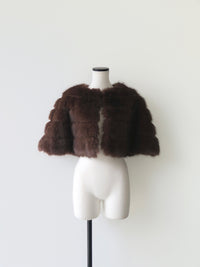 【célon】fur cropped cape