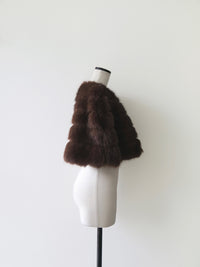 【célon】fur cropped cape