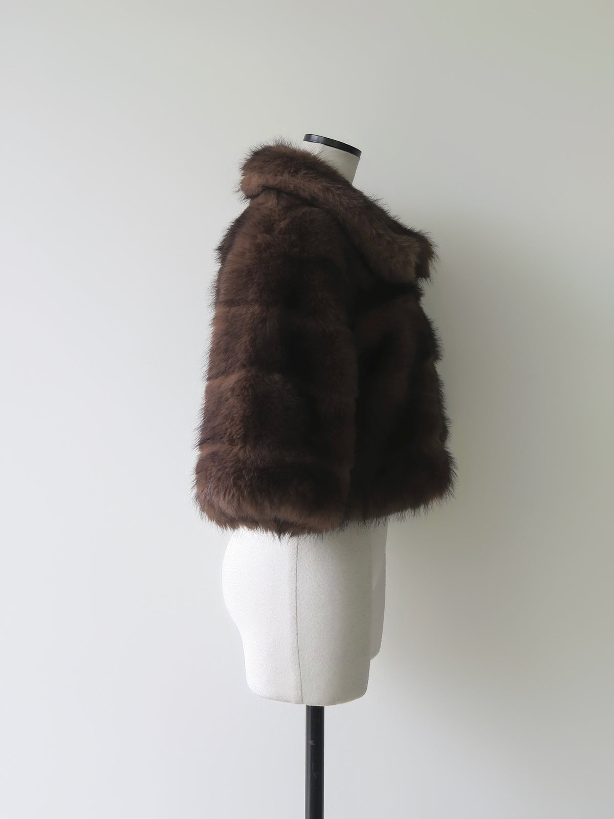 【célon】fur crop jacket