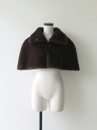 【célon】Collared Fur Cape