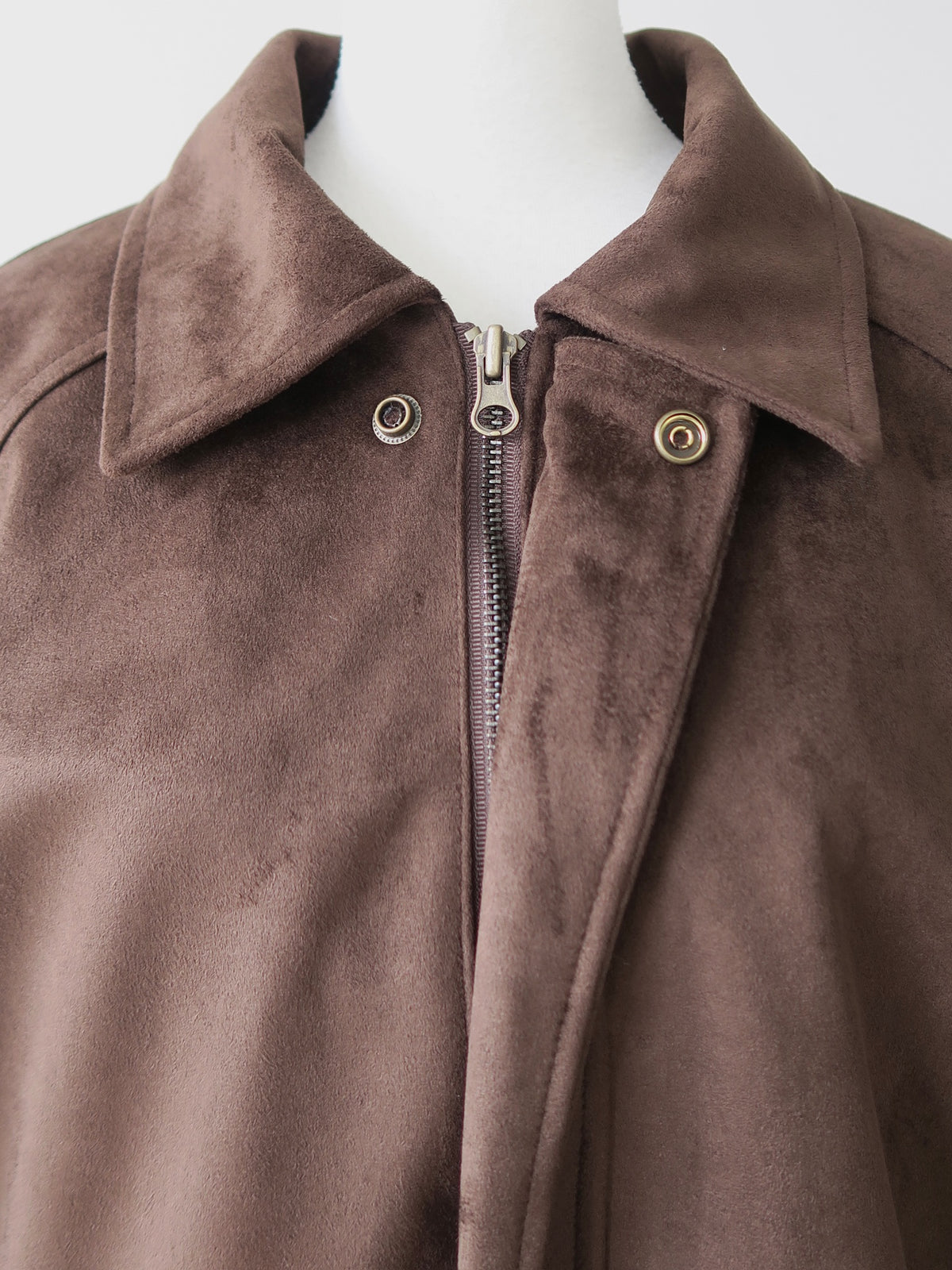 【célon】Suede Raglan Blouson