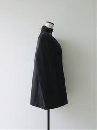 【célon】Leather Scarf Jacket