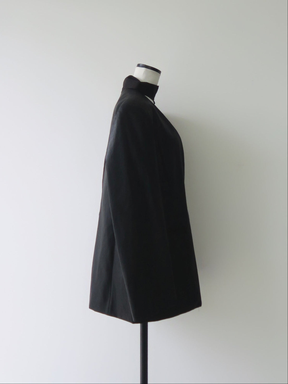 【célon】Leather Scarf Jacket