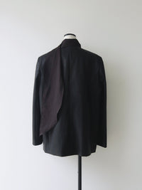 【célon】Leather Scarf Jacket