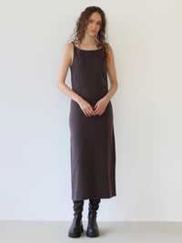 wool boat neck knit dress