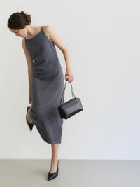 wool boat neck knit dress