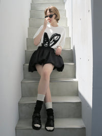 【SAMPLE SALE / AMOMMA】PUMPKIN BALLOON MINI SKIRT