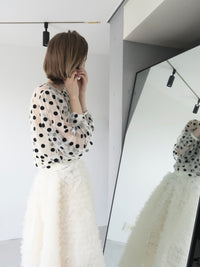 【SAMPLE SALE / AMOMMA】MATILDA SHEER DOT BLOUSE