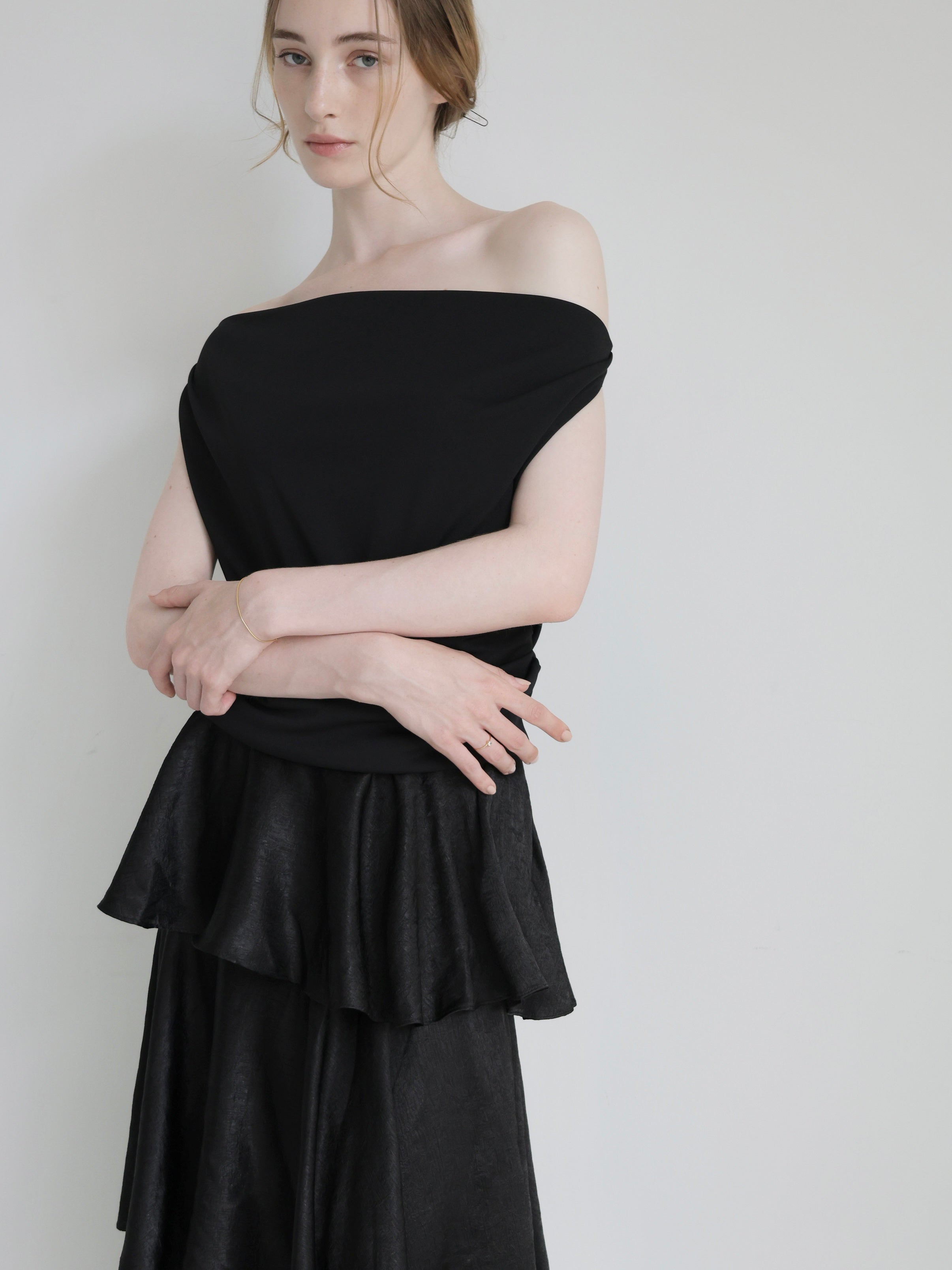 maison celon shirringdrapedress ブラック all items – THETOVE