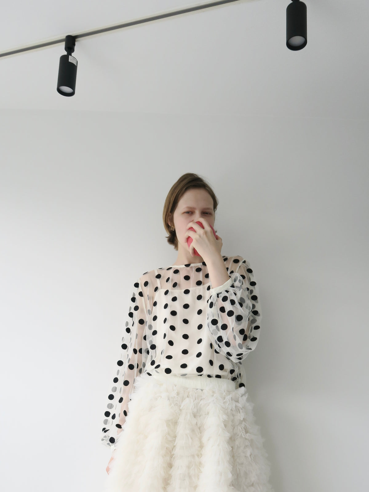 【SAMPLE SALE / AMOMMA】MATILDA SHEER DOT BLOUSE