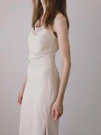 【célon】asymmetry drape cami dress