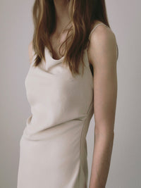 【célon】asymmetry drape cami dress