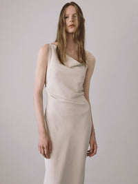 【célon】asymmetry drape cami dress