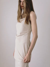 【célon】asymmetry drape cami dress