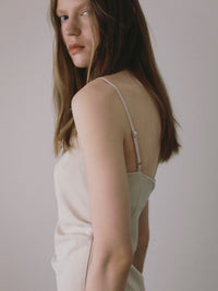 【célon】asymmetry drape cami dress