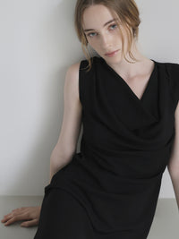 elegant drape maxi dress