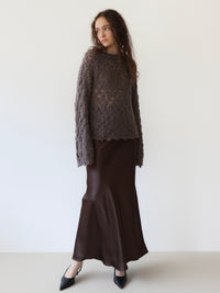 satin bias maxi skirt