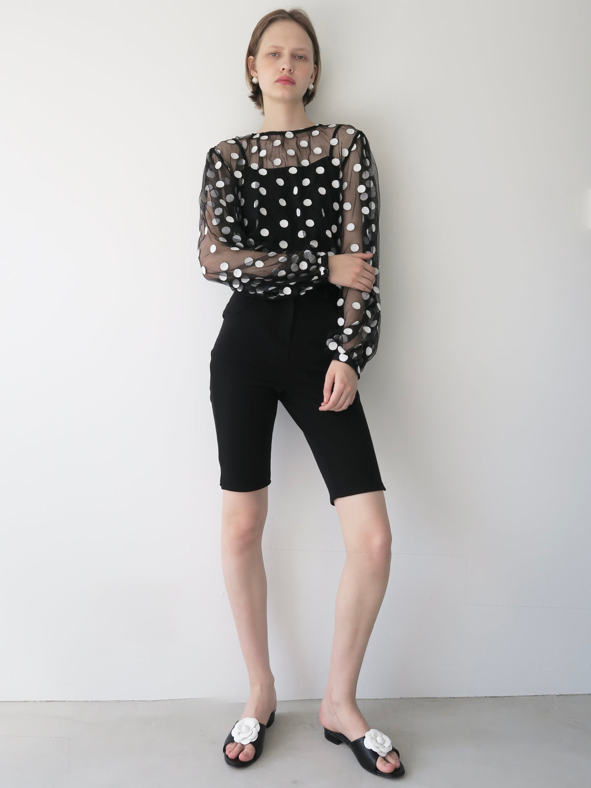 【SAMPLE SALE / AMOMMA】MATILDA SHEER DOT BLOUSE