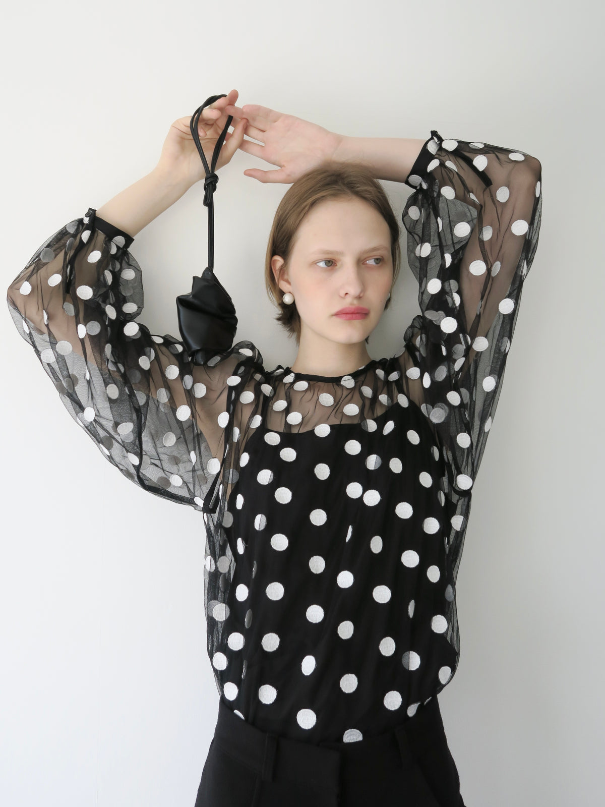 【SAMPLE SALE / AMOMMA】MATILDA SHEER DOT BLOUSE