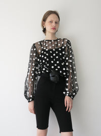 【SAMPLE SALE / AMOMMA】MATILDA SHEER DOT BLOUSE