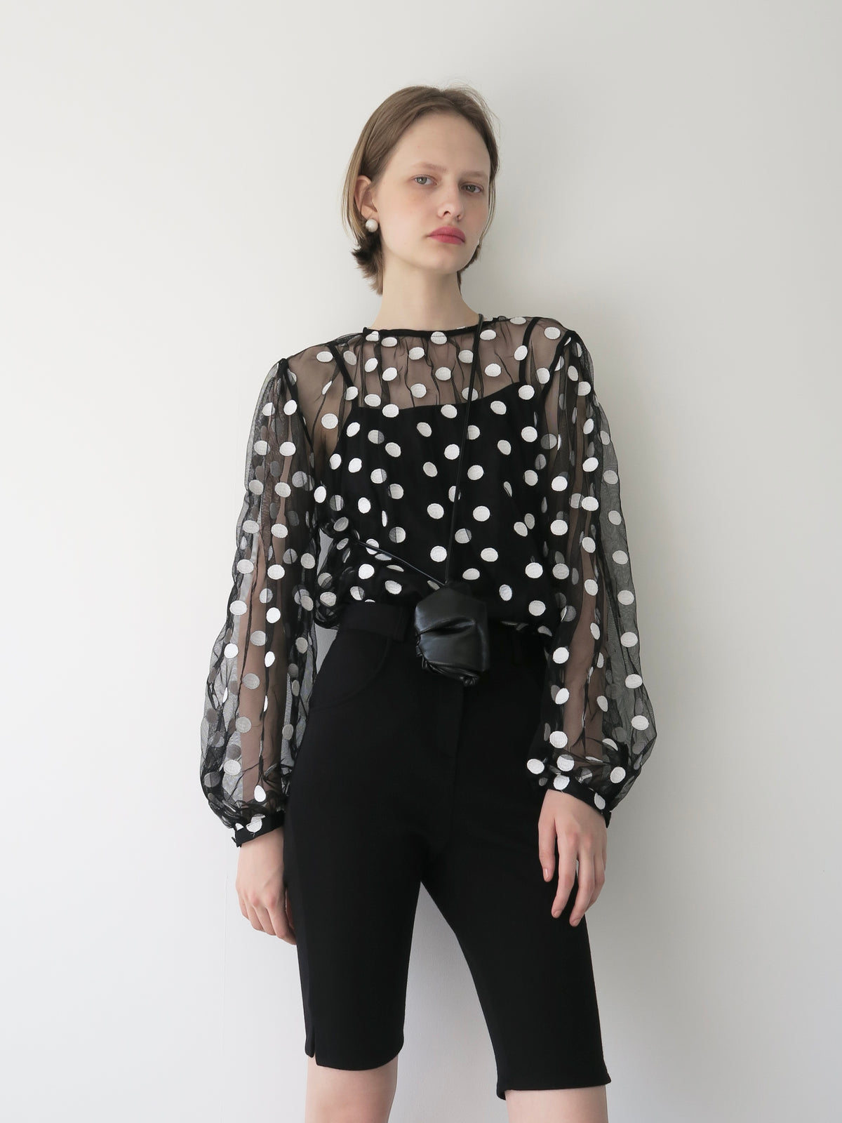 【SAMPLE SALE / AMOMMA】MATILDA SHEER DOT BLOUSE