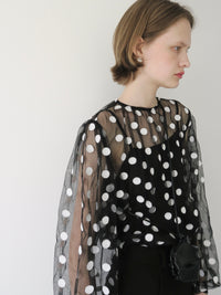 【SAMPLE SALE / AMOMMA】MATILDA SHEER DOT BLOUSE