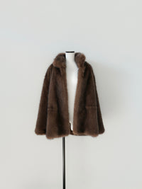 【AMOMMA】Volume Collar Fur Coat