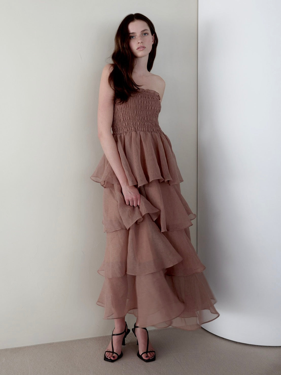 【célon】frilly tiered dress