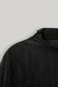 【ELBORN】Melissa High-neck Pleats Top