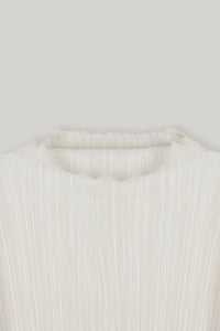 【ELBORN】Melissa High-neck Pleats Top