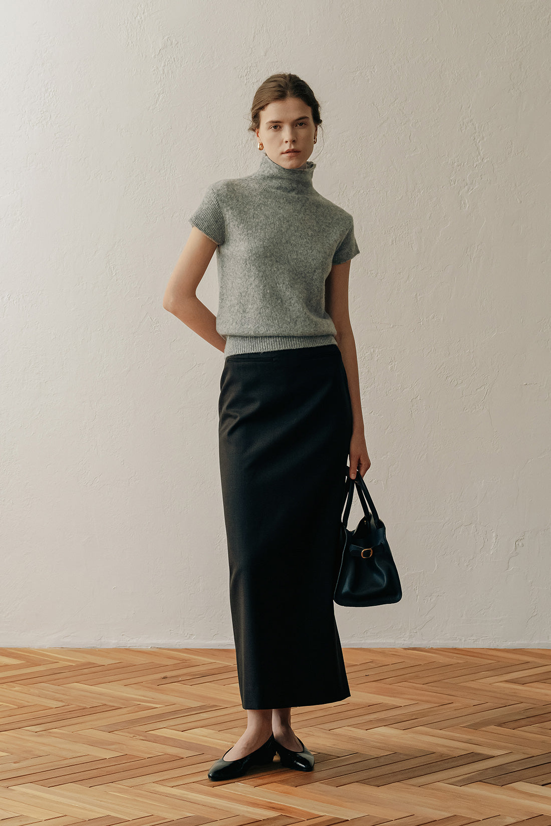 【ELBORN】Elize Wool long Skirt