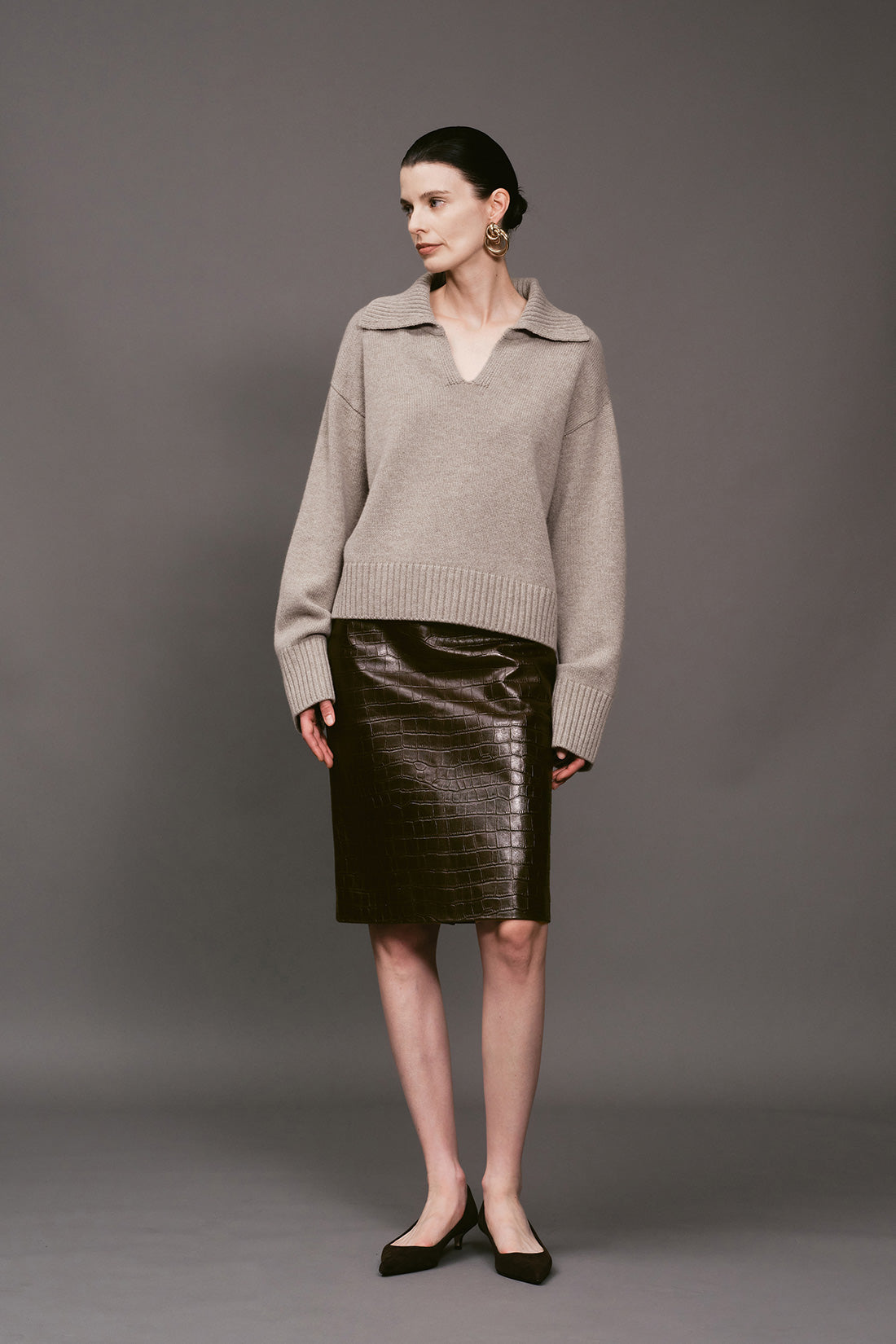 【ELBORN】Vaerin Wool Cashmere Collar Knit