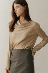 【ELBORN】Allison Cowl-neck Blouse