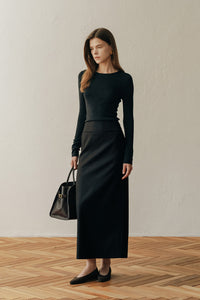 【ELBORN】Elize Wool long Skirt