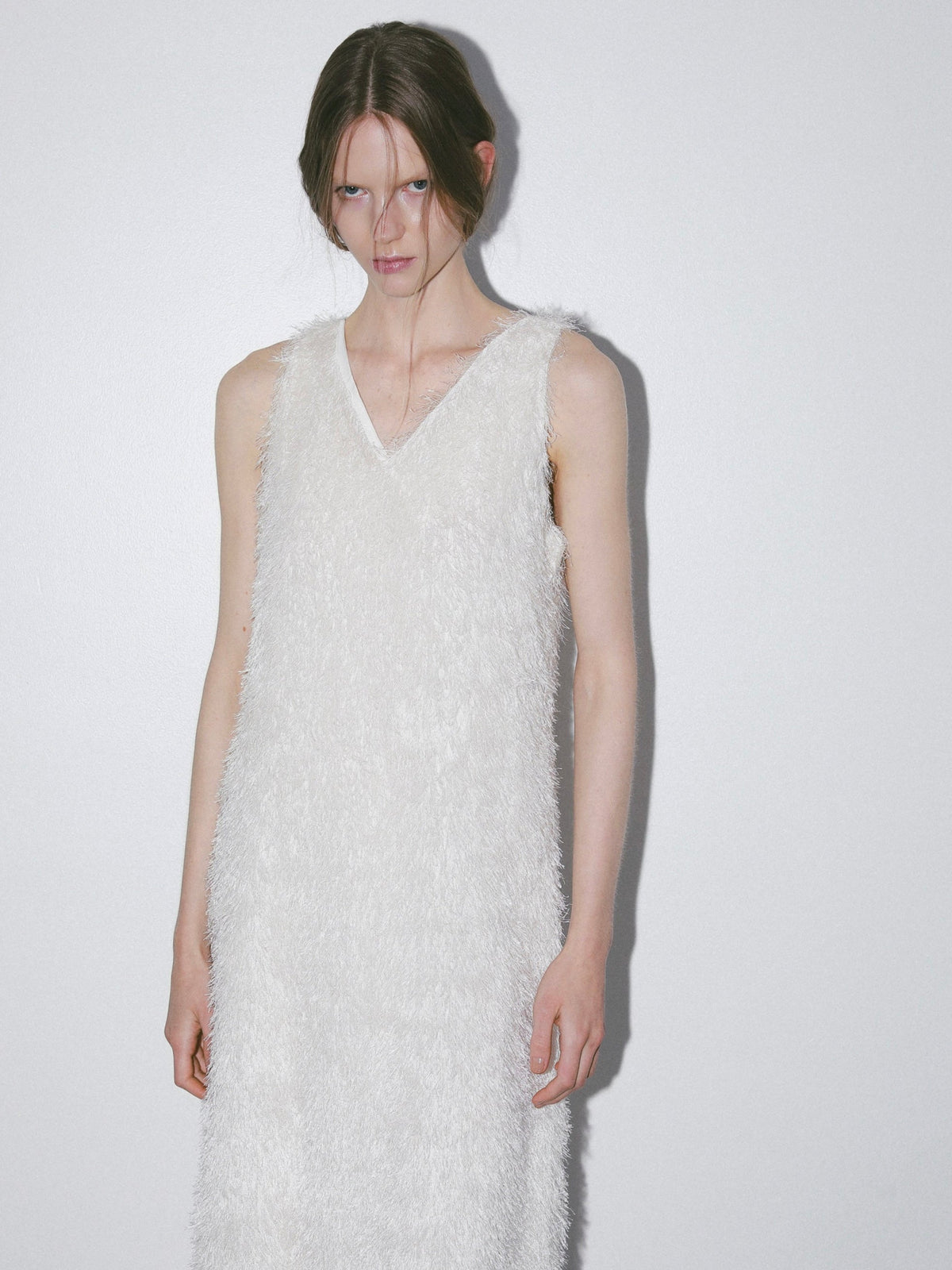【AMOMMA】FEATHER SHAGGY DRESS