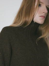 【célon】alpaca wool zip-up knit ＜大阪先行発売＞