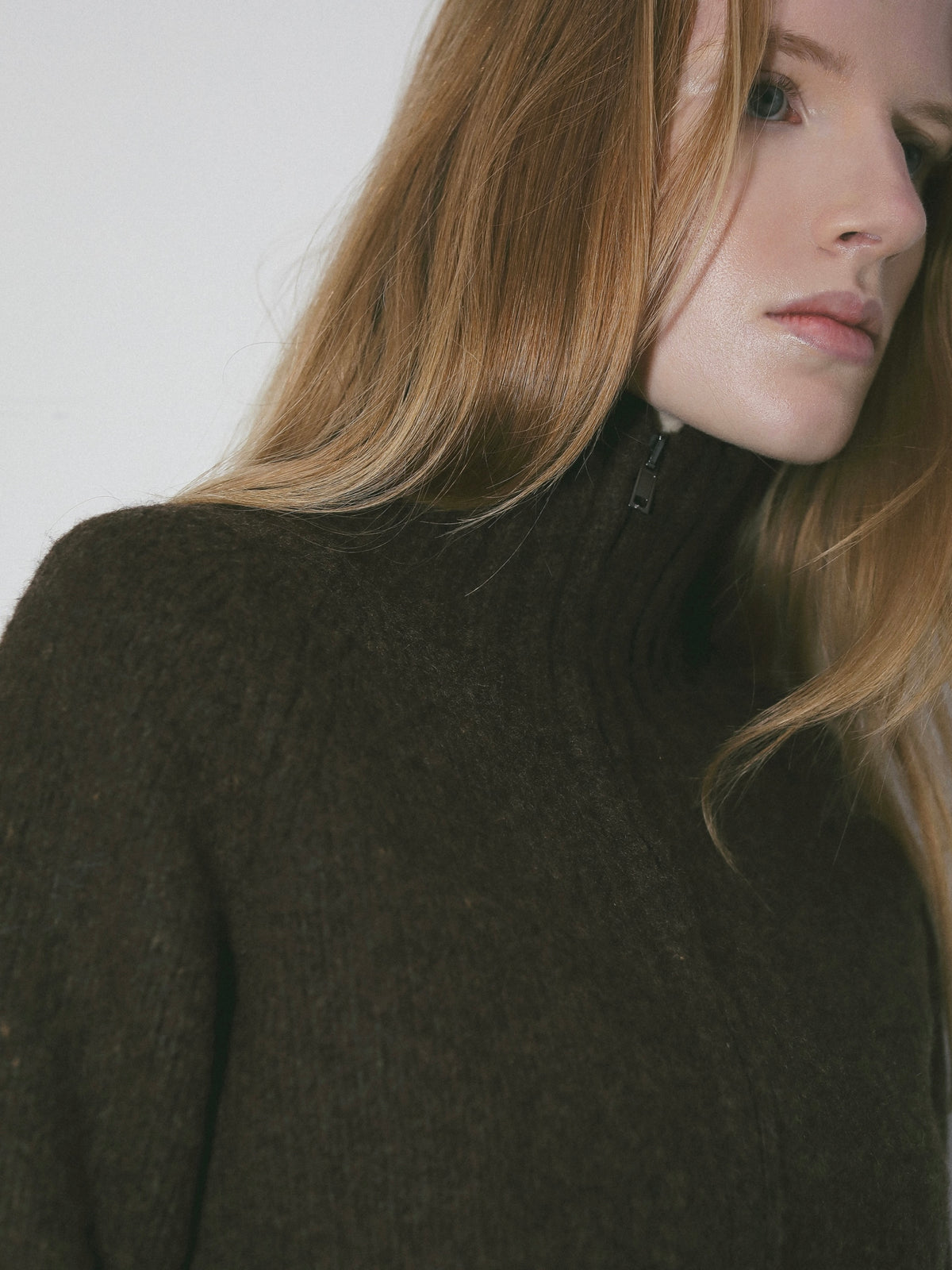 【célon】alpaca wool zip-up knit ＜大阪先行発売＞