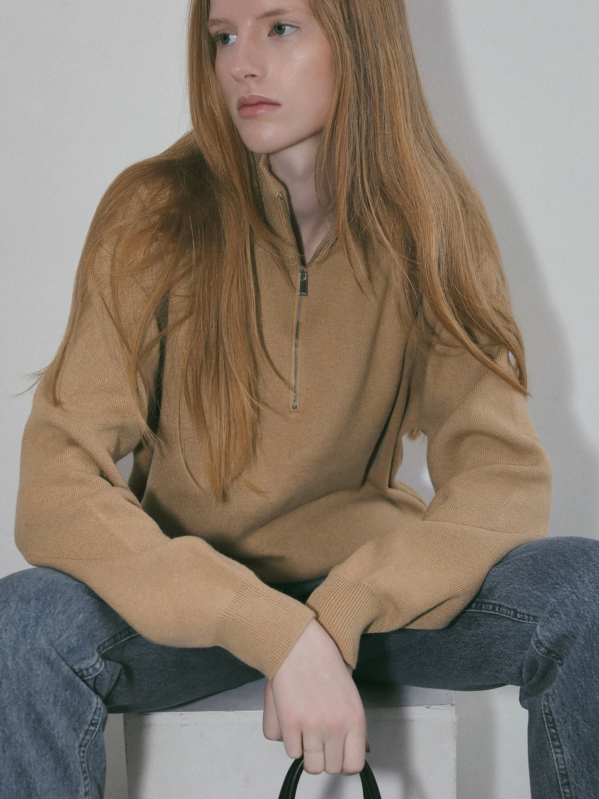 【NOWNS】Zoe | Wool Zip Up Knit