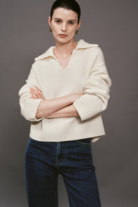 【ELBORN】Vaerin Wool Cashmere Collar Knit