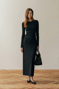 【ELBORN】Elize Wool long Skirt
